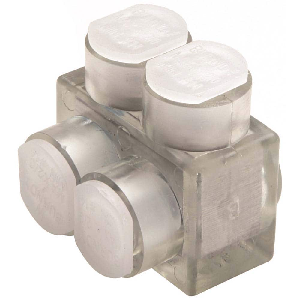 Burndy - Split Bolt Connectors; Connector Material: Aluminum ; Maximum Compatible Wire Size (AWG): 4/0 ; Maximum Compatible Wire Size (kcmil): 350 ; Minimum Compatible Wire Size (AWG): 10 ; Minimum Compatible Wire Size (kcmil): 250 ; Compatible Wire Type - Exact Industrial Supply