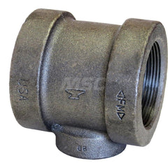 Black Tee: 2-1/2 x 2-1/2 x 3/4″, 125 psi, Threaded Cast Iron, Black Finish, Class 125