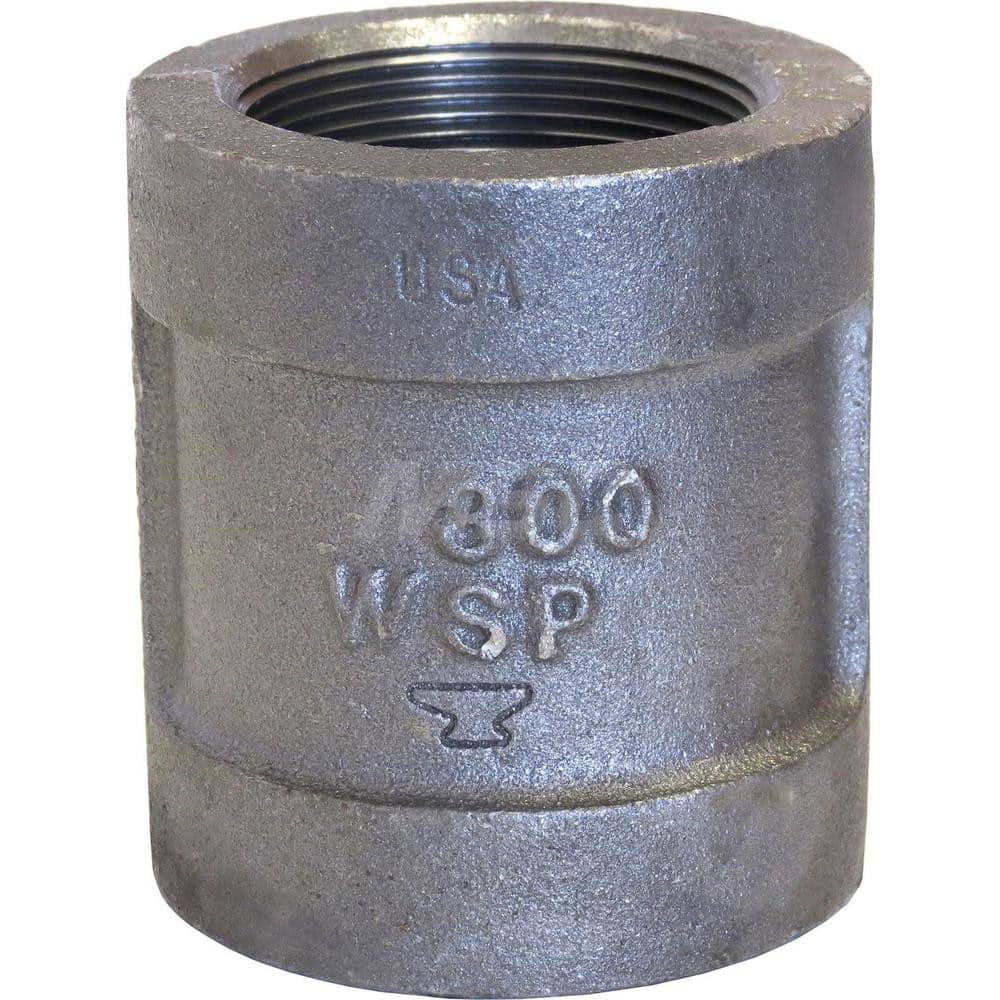 Black Coupling: 1/4″, 300 psi, Threaded Malleable Iron, Galvanized Finish, Class 300