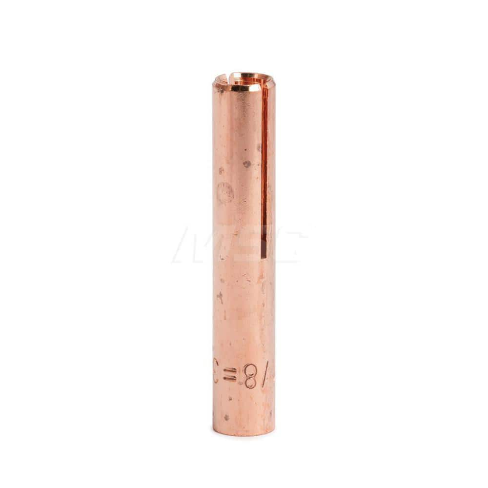 TIG Torch Collets & Collet Bodies; Product Type: Collet; Hole Diameter: 0.1250; Material: Copper Alloy; For Use With: 9/20 TIG Torches using 1/8″ Tungsten Electrodes