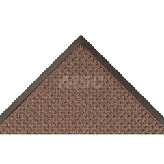 Carpeted Entrance Mat: 120' Long, 48' Wide, Blended Yarn Surface Standard-Duty Traffic, Rubber Base, Brown