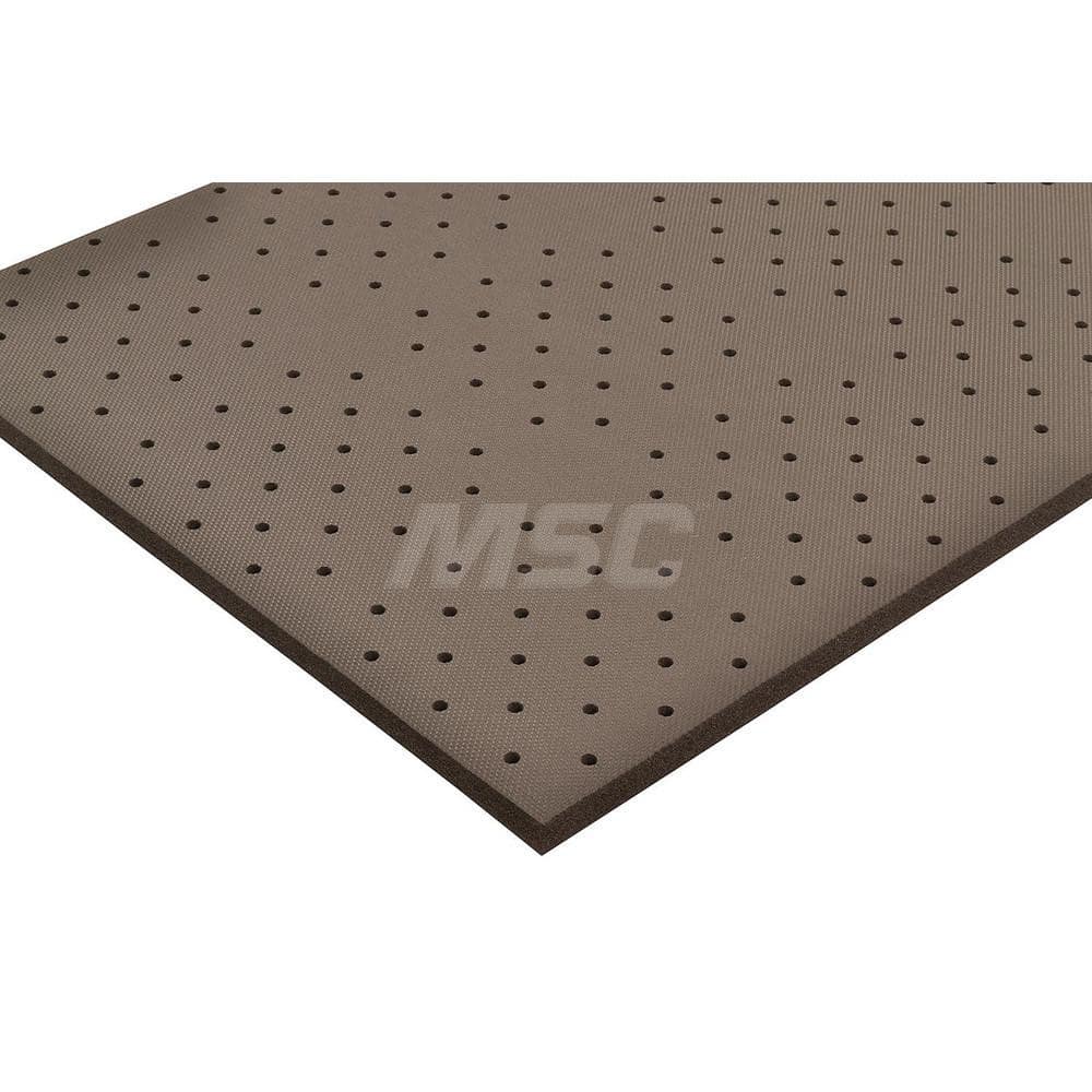 Anti-Fatigue Mat: 75' Length, 4' Wide, Nitrile Rubber, Beveled Edge, Standard-Duty Black