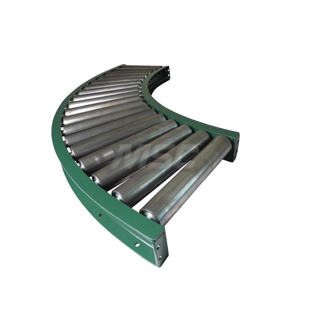 Gravity Conveyors; Conveyor Type: Roller; Component: 90 Degree Curved Conveyor; Telescopic: No; Roller Diameter (Decimal Inch): 2.6300; Overall Width: 16; Wheel Material: Steel; Minimum Extended Length: 48.1000 in; Maximum Extended Length: 48.1000; Minimu