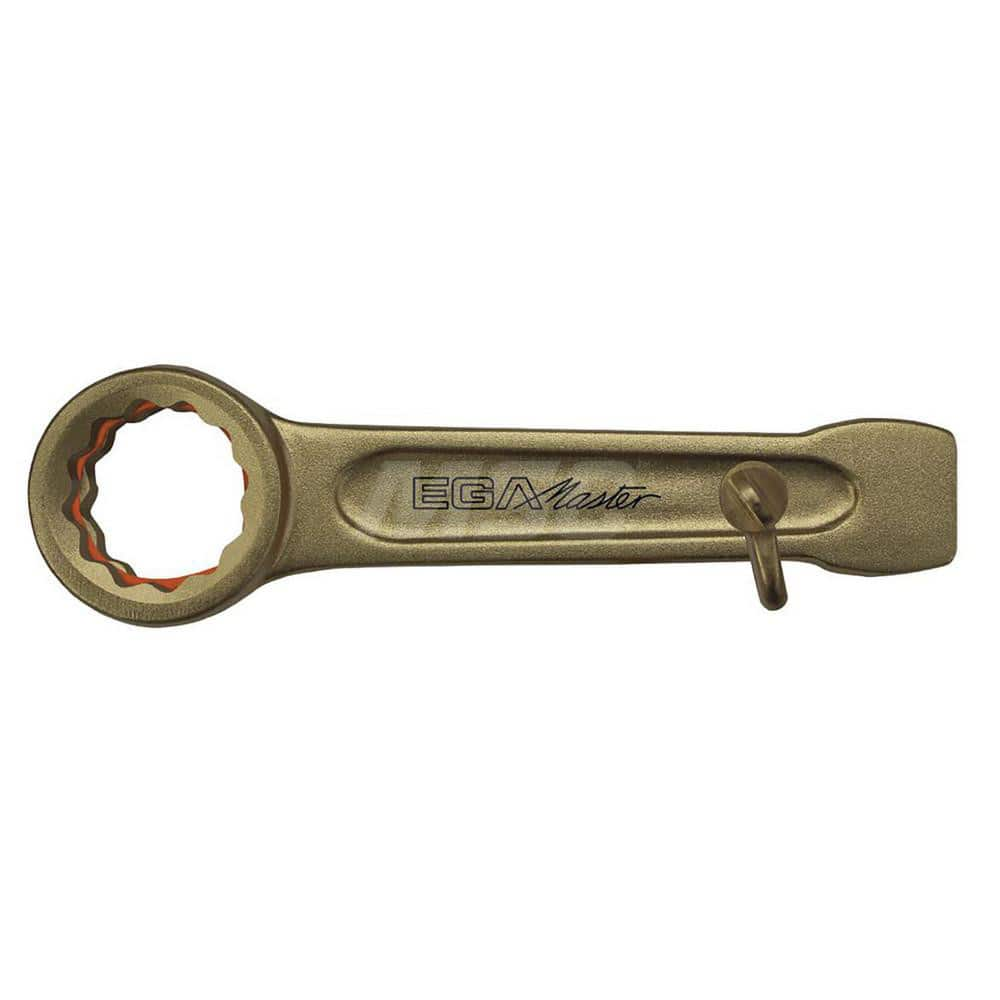 Box End Striking Wrench: 46 mm, 12 Point, Single End 230 mm OAL, Beryllium & Copper, Satin Finish