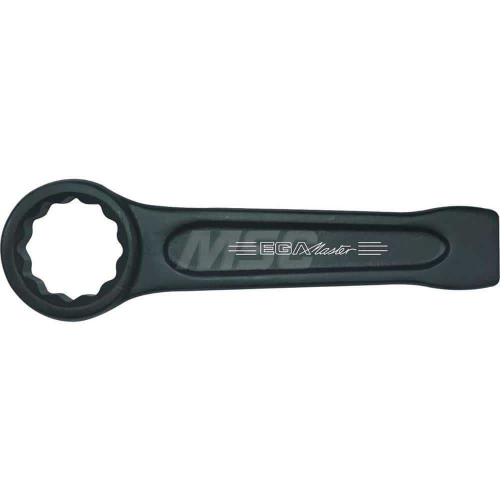 Box End Striking Wrench: 85 mm, 12 Point, Single End 360 mm OAL, Steel, Black Finish