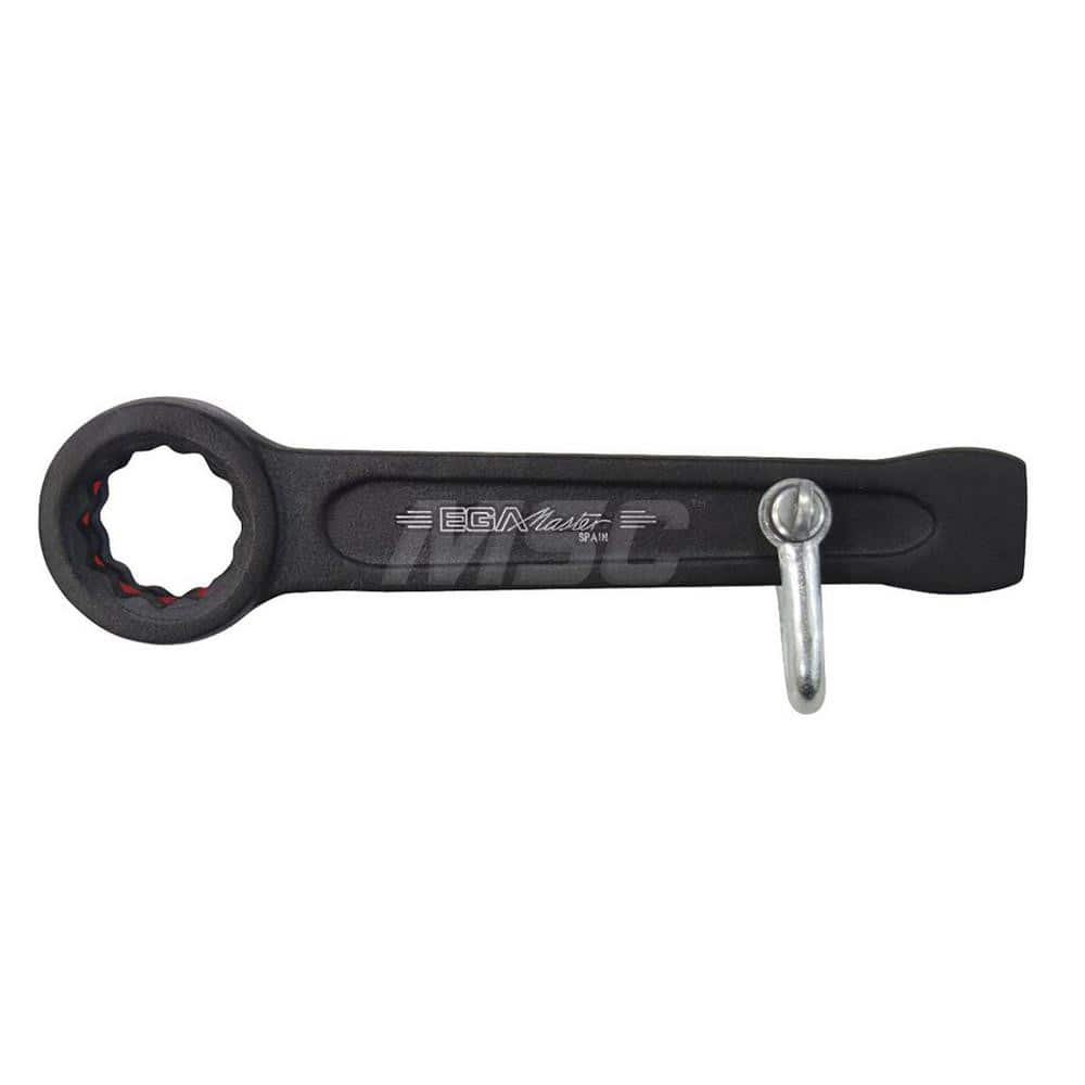 Box End Striking Wrench: 1-1/16″, 12 Point, Single End 175 mm OAL, Steel, Black Finish