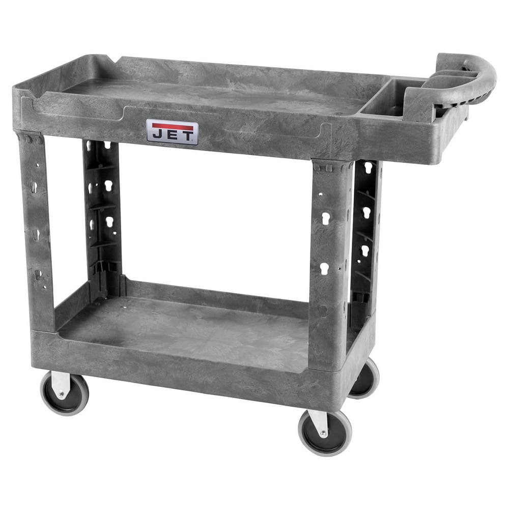 Carts; Cart Type: Resin Utility Cart; Caster Type: Swivel; Caster Configuration: Swivel; Brake Type: No Brake; Assembly: Assembly Required; Wheel Diameter: 5 in; Material: Polypropylene; Overall Length: 41.00; Overall Width: 17; Overall Height: 34.25 in;