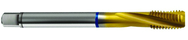 M5x0.50 6H 3-Flute Cobalt Blue Ring Semi-Bottoming 15 degree Spiral Flute Tap-TiN - Best Tool & Supply