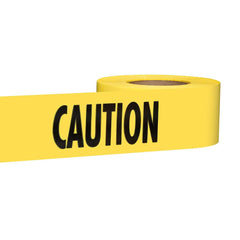 Barricade & Flagging Tape; Tape Type: Tape; ANSI Warning Tape; Marked; Legend: Caution; Material: Plastic; Overall Length: 1000.00; Overall Width: 3; Color: Yellow; Language: English; Applications: PPE; Roll Width (Inch): 3