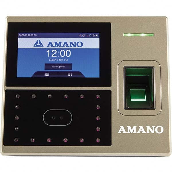 Amano - Time Clocks & Time Recorders Punch Style: Biometric Power Source: 100 to 240 V @ 50 to 60 Hz - Best Tool & Supply