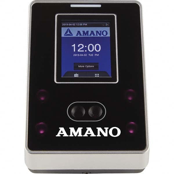 Amano - Time Clocks & Time Recorders Punch Style: Biometric Power Source: 100 to 240 V @ 50 to 60 Hz - Best Tool & Supply