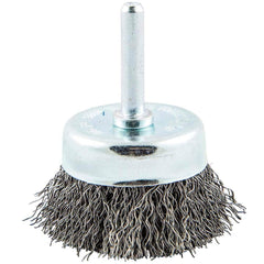 Norton - 1-3/4" Diam 1/4" Shank Carbon Steel Fill Cup Brush - Best Tool & Supply