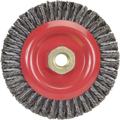 Norton - 5" OD, 5/8-11 Arbor Hole, Stringer Bead Carbon Wheel Brush - Best Tool & Supply