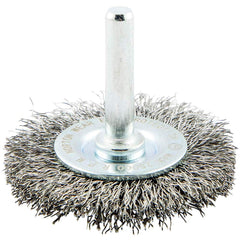 Norton - 2" OD, Crimped Carbon Wheel Brush - Best Tool & Supply