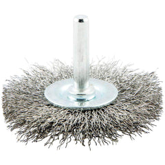 Norton - 2-1/2" OD, Crimped Carbon Wheel Brush - Best Tool & Supply