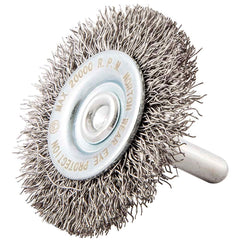 Norton - 2" OD, Crimped Carbon Wheel Brush - Best Tool & Supply