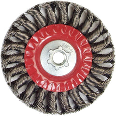 Norton - 5" OD, 5/8-11 Arbor Hole, Knotted Carbon Wheel Brush - Best Tool & Supply