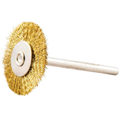 Norton - 1" OD, Crimped Brass Wheel Brush - Best Tool & Supply