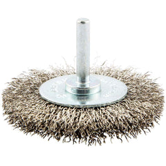 Norton - 3" OD, Crimped Stainless Steel Wheel Brush - Best Tool & Supply