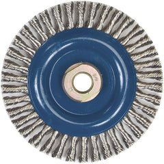 Norton - 5" OD, 5/8-11 Arbor Hole, Stringer Bead Stainless Steel Wheel Brush - Best Tool & Supply