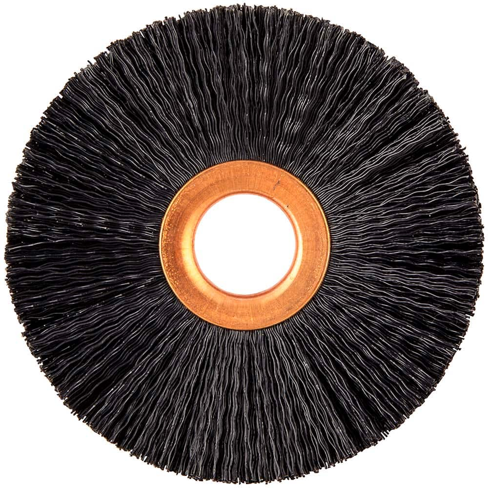 Norton - 3" OD, 5/8" Arbor Hole, Crimped Nylon Wheel Brush - Best Tool & Supply