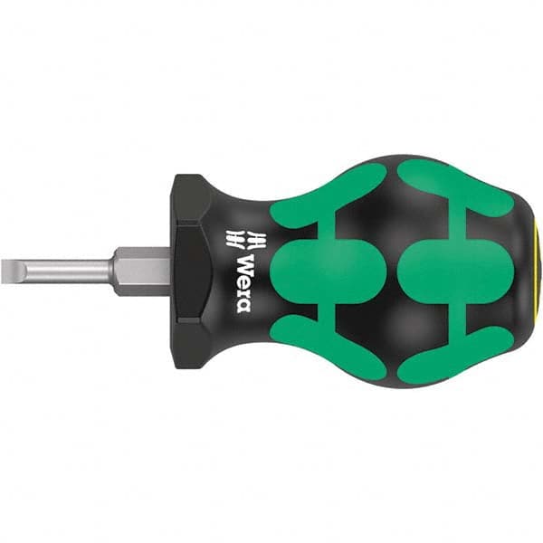 Wera - Slotted Screwdrivers Tool Type: Stubby Overall Length Range: 3" - 6.9" - Best Tool & Supply