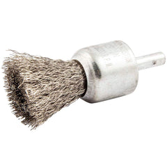 Norton - End Brushes Brush Diameter (Inch): 1 Fill Material: Stainless Steel - Best Tool & Supply