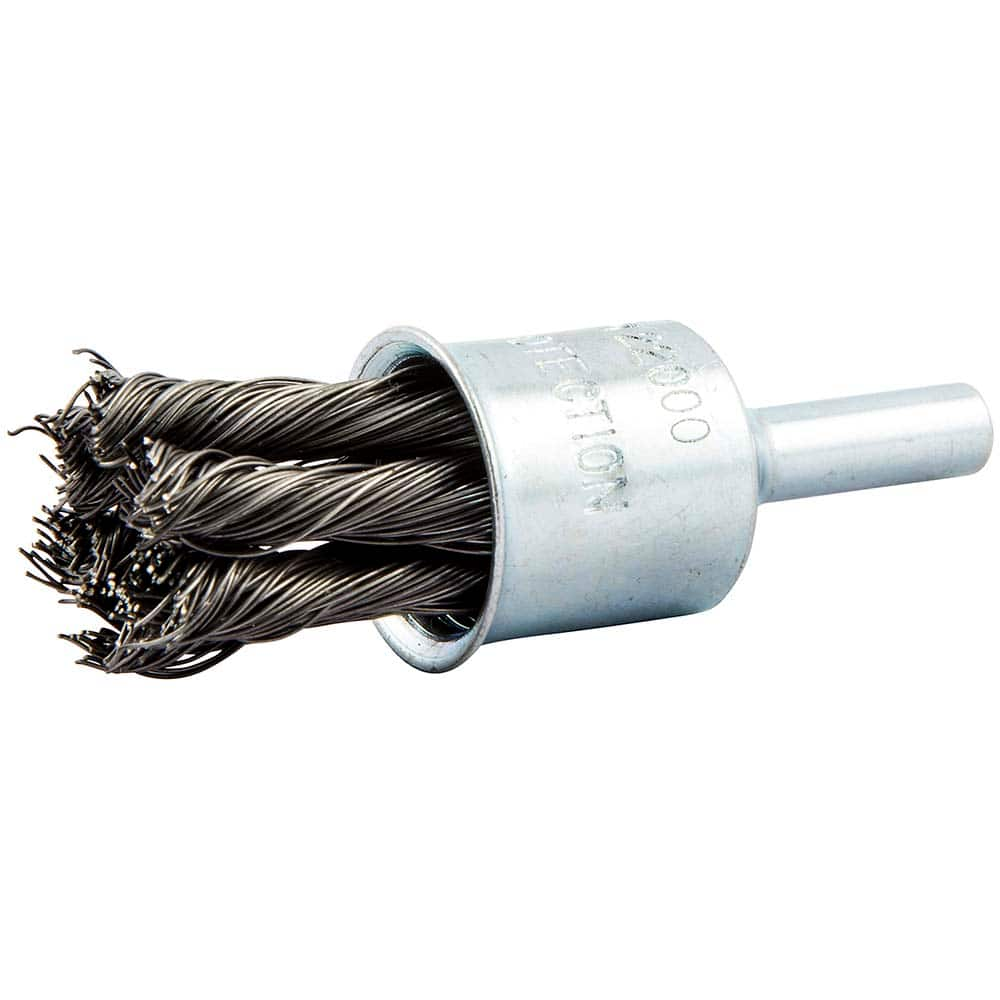 Norton - End Brushes Brush Diameter (Inch): 3/4 Fill Material: Carbon Steel - Best Tool & Supply