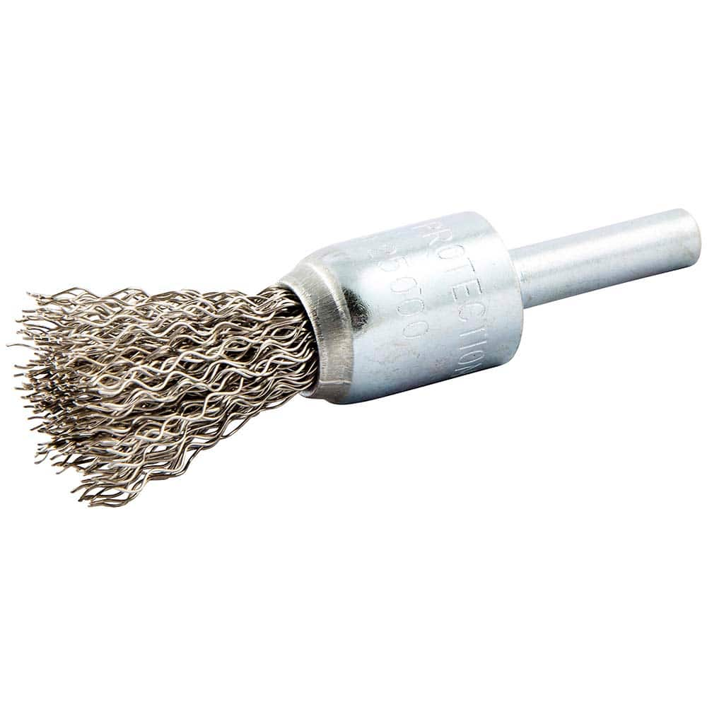 Norton - End Brushes Brush Diameter (Inch): 1/2 Fill Material: Stainless Steel - Best Tool & Supply