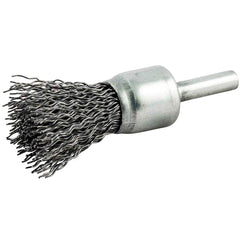 Norton - End Brushes Brush Diameter (Inch): 3/4 Fill Material: Carbon Steel - Best Tool & Supply