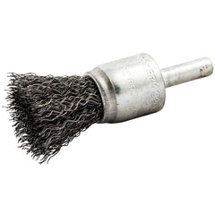 Norton - End Brushes Brush Diameter (Inch): 3/4 Fill Material: Carbon Steel - Best Tool & Supply