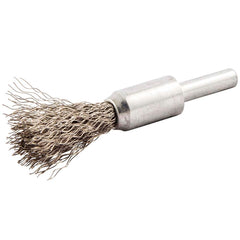 Norton - End Brushes Brush Diameter (Inch): 1/2 Fill Material: Stainless Steel - Best Tool & Supply