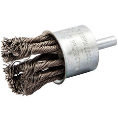 Norton - End Brushes Brush Diameter (Inch): 1-1/8 Fill Material: Carbon Steel - Best Tool & Supply