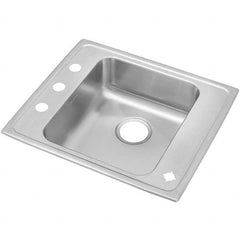 ELKAY - Stainless Steel Sinks Type: Drop In Sink Outside Length: 22 (Inch) - Best Tool & Supply