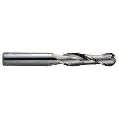 1/2" Dia. - 3" OAL - Ball Nose-AlTiN Std SE Carbide End Mill - 2 FL - Best Tool & Supply