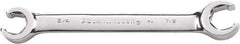 GearWrench - 3/4 x 7/8", Double End Head, Open End Flare Nut Wrench - 8-3/4" OAL, Steel, Full Polish, 6 Points - Best Tool & Supply