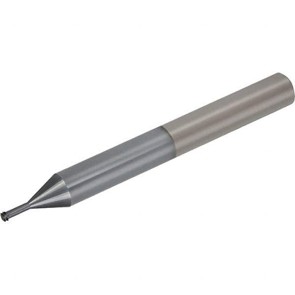 Vargus - 5-40 UN, 2.45mm Cutting Diam, 4 Flute, Solid Carbide Helical Flute Thread Mill - Internal Thread, 0.64mm LOC, 76mm OAL, 6mm Shank Diam - Best Tool & Supply