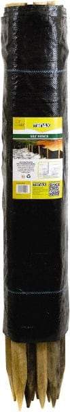 Tenax - 100' Long" x 36" High Silt Fence - Black Woven Polypropylene, For Erosion Control - Best Tool & Supply