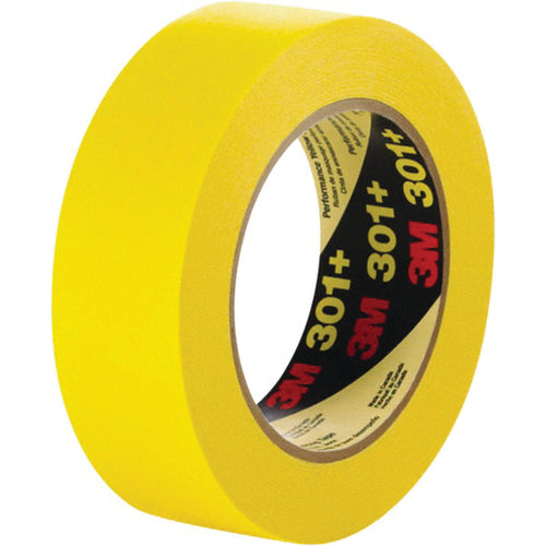 3M Performance Yellow Masking Tape 301+ 24 mm × 55 m 6.3 mil - Best Tool & Supply