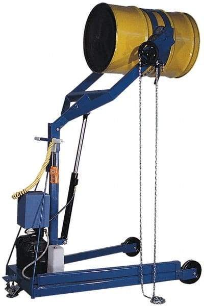 Vestil - 800 Lb Load Capacity, 55 Gal Drum Carrier/Rotator/Boom - For 55 Gal Drums - Best Tool & Supply