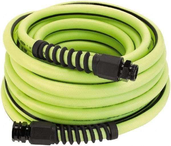 Legacy - 100' Long Water Hose - 5/8" Diam, 3/4" GHT, Hybrid Polymer, 165 psi, All Season, Green - Best Tool & Supply