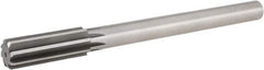 Hertel - 55/64" High Speed Steel 8 Flute Chucking Reamer - Straight Flute, Straight Shank, 2-5/8" Flute Length, 10" OAL - Best Tool & Supply