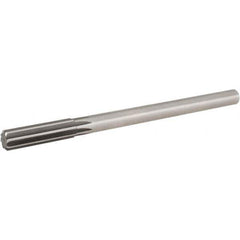 Hertel - 0.628" High Speed Steel 8 Flute Chucking Reamer - Straight Flute, 9/16" Straight Shank, 2-1/4" Flute Length, 9" OAL - Best Tool & Supply