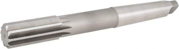 Hertel - 1-1/4" High Speed Steel 10 Flute Chucking Reamer - Straight Flute, Morse Taper Shank, 3" Flute Length, 11-1/2" OAL - Best Tool & Supply