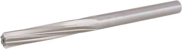 Hertel - Letter N High Speed Steel 6 Flute Chucking Reamer - Spiral Flute, 0.302" Straight Shank, 1-1/2" Flute Length, 4-3/8" OAL - Best Tool & Supply