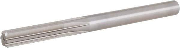 Hertel - 3/8" High Speed Steel 6 Flute Chucking Reamer - Straight Flute, 3/8" Straight Shank, 1-3/4" Flute Length, 5" OAL - Best Tool & Supply