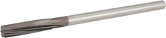 Hertel - 1/2" High Speed Steel 6 Flute Chucking Reamer - Spiral Flute, 0.4355" Straight Shank, 2" Flute Length, 8" OAL - Best Tool & Supply