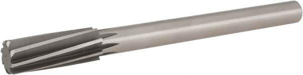 Hertel - 1-3/8" High Speed Steel 10 Flute Chucking Reamer - Spiral Flute, 1" Straight Shank, 3-1/4" Flute Length, 12" OAL - Best Tool & Supply