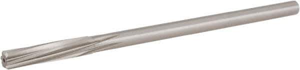 Hertel - 15/32" High Speed Steel 6 Flute Chucking Reamer - Spiral Flute, 0.373" Straight Shank, 1-3/4" Flute Length, 7" OAL - Best Tool & Supply