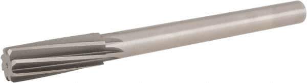 Hertel - 1" Cobalt 8 Flute Chucking Reamer - Spiral Flute, Straight Shank, 2-3/4" Flute Length, 10-1/2" OAL - Best Tool & Supply